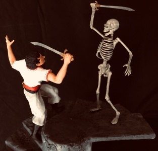 Hogan's Bones 'Skeleton Staircase Duel'