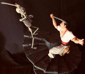 Hogan's Bones 'Skeleton Staircase Duel'
