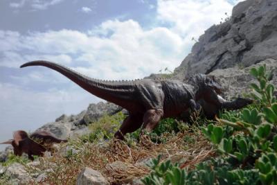 TRex, Triceratops and Hadrosaur diorama Pt II